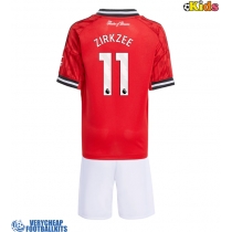 Manchester United Joshua Zirkzee #11 Replica Home Minikit 2025-26 Short Sleeve (+ pants)